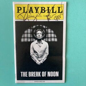 David Duchovny & Amanda Peet Signed Playbill THE BREAK OF NOON 2010 Off Broadway